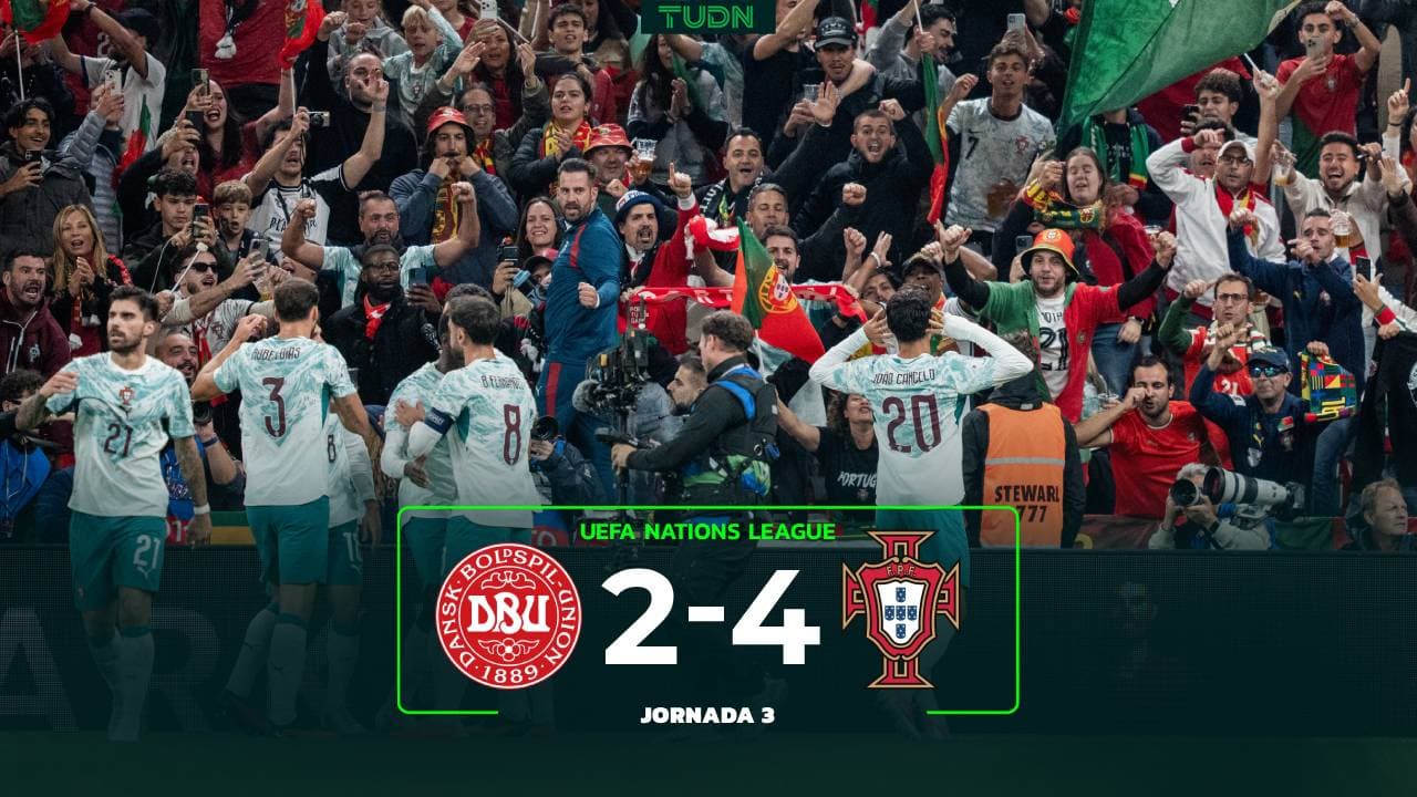 Portugal olvida a CR7 en Nations League ganando ante Dinamarca