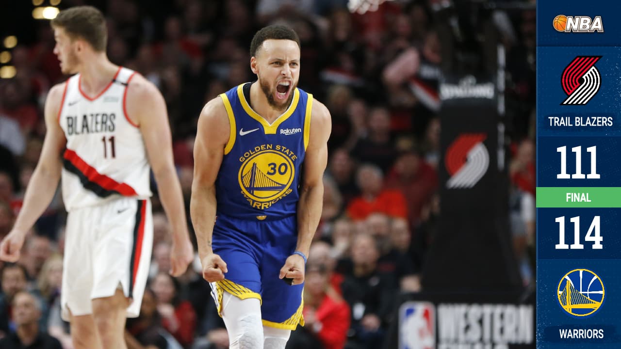 Curry brilla y Warriors ponen a Blazers al borde del abismo en el Oeste