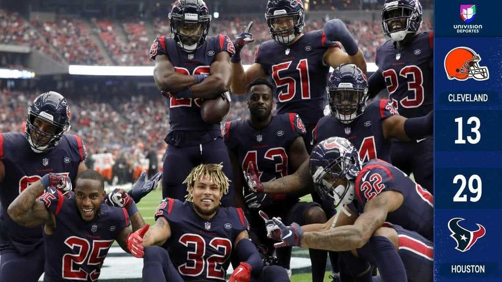 <b>Cleveland 13-29 Houston</b>. Los Texans son el equipo más caliente de la NFL con su novena victoria seguida. Pese a las casi 400 yardas aéreas de Baker Mayfield, pesaron sus tres intercepciones.