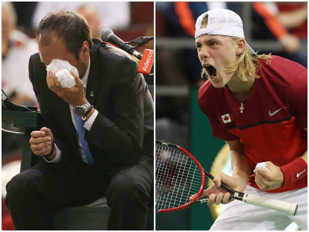 Increíble: Canadá quedó eliminada de la Copa Davis por pelotazo al juez