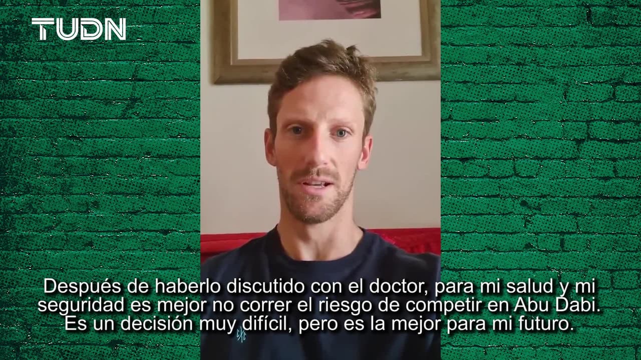 Romain Grosjean anuncia su retiro de la Fórmula 1 y no correrá en Abu Dhabi.