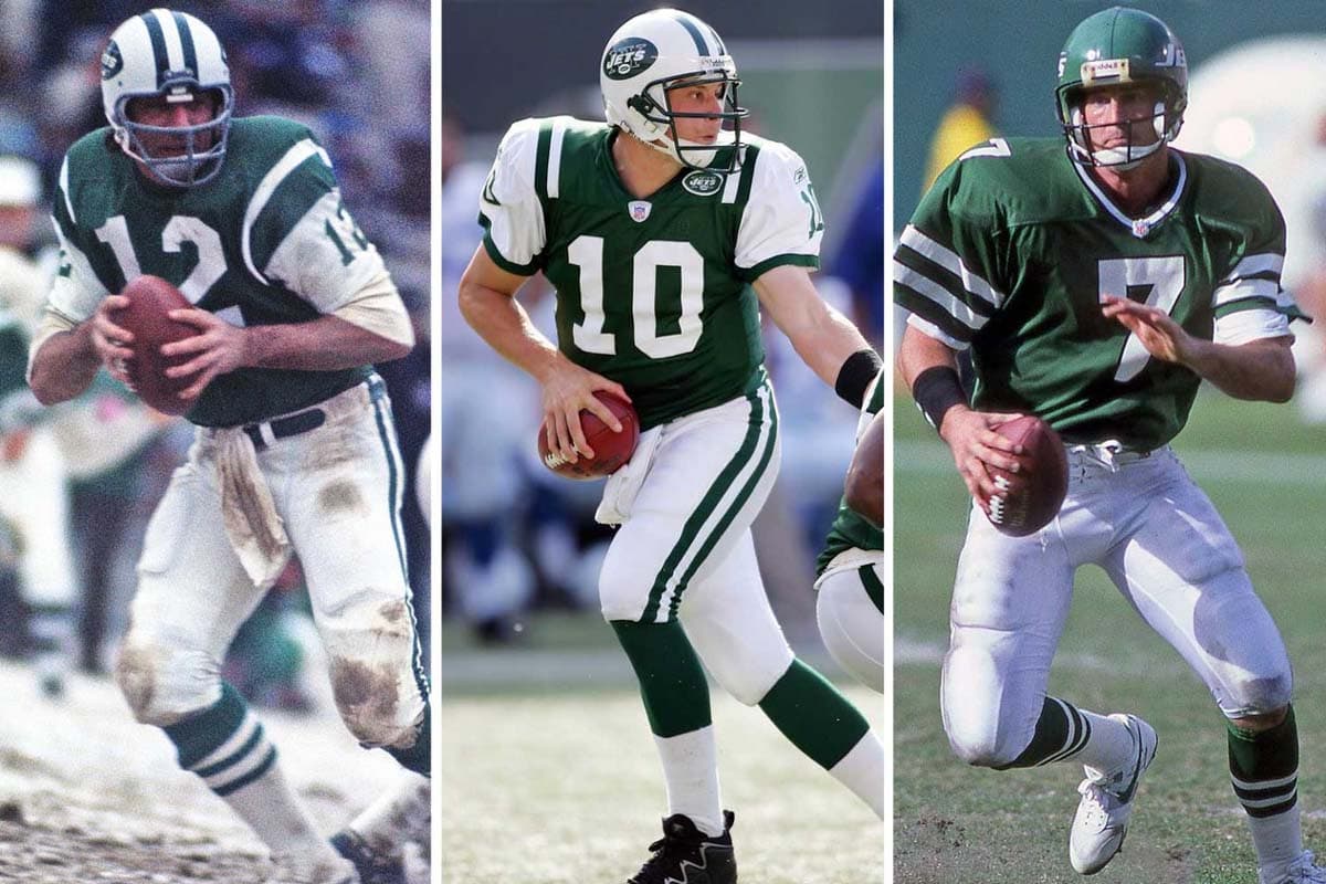 #21 NEW YORK JETS: Joe Namath, Chad Pennington, Ken O'Brien (AP-NFL).