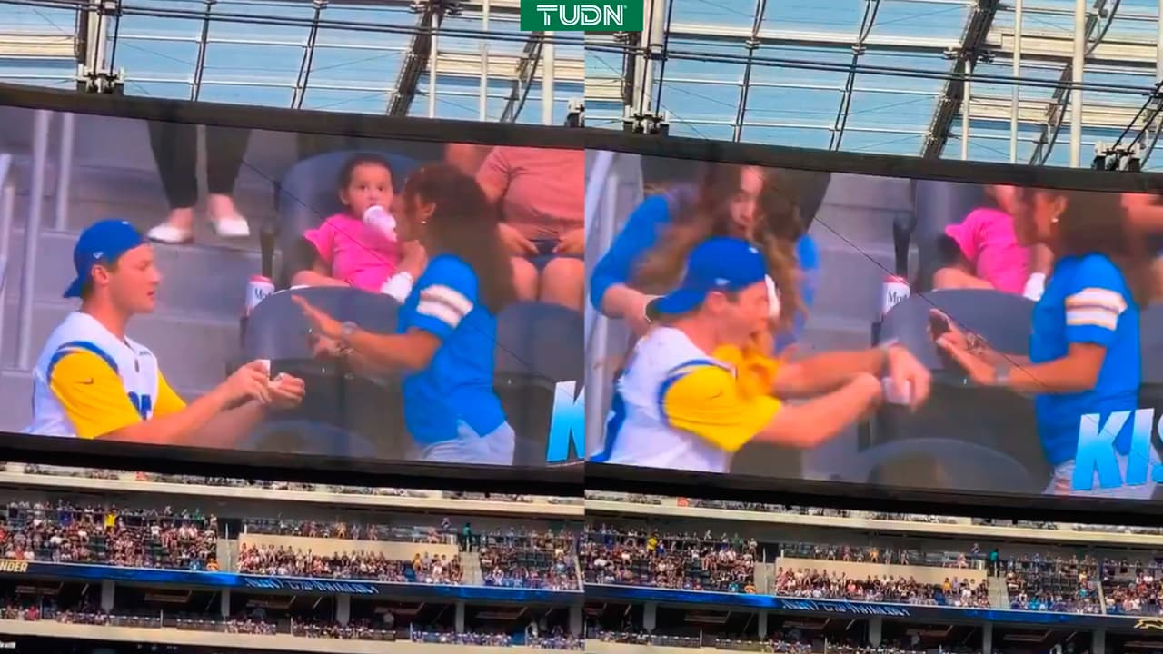 ¡Épico rechazo! Fan de Rams pide matrimonio y le dicen no en el SoFi Stadium