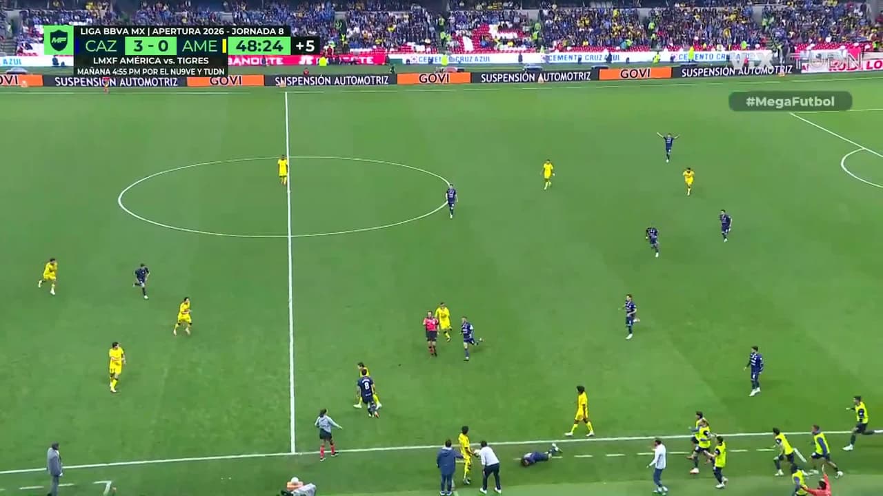 ¡Se armó la bronca! ¡Se desata la campal en pleno Clásico Cruz Azul vs. América!