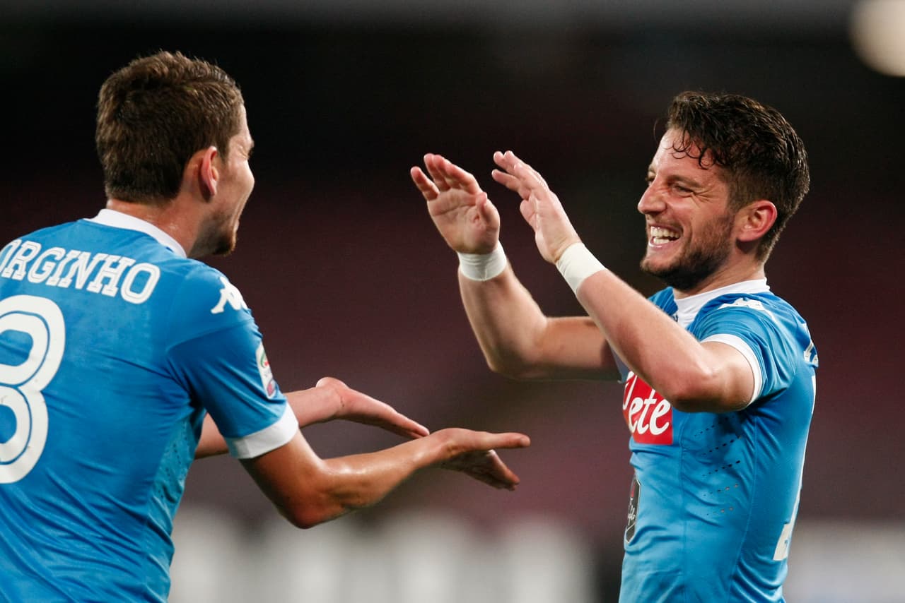 Dries Mertens marcó un 'hat-trick' con el Napoli.