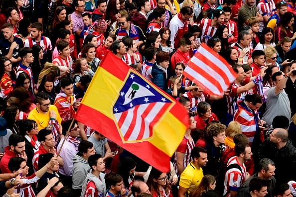 Fanáticos del Atlético de Madrid.