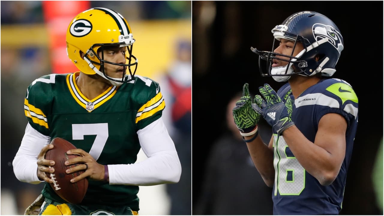 Brett Hundley jugaba en Green Bay y ahora lo hará junto al WR Tyler Lockett en Seattle.