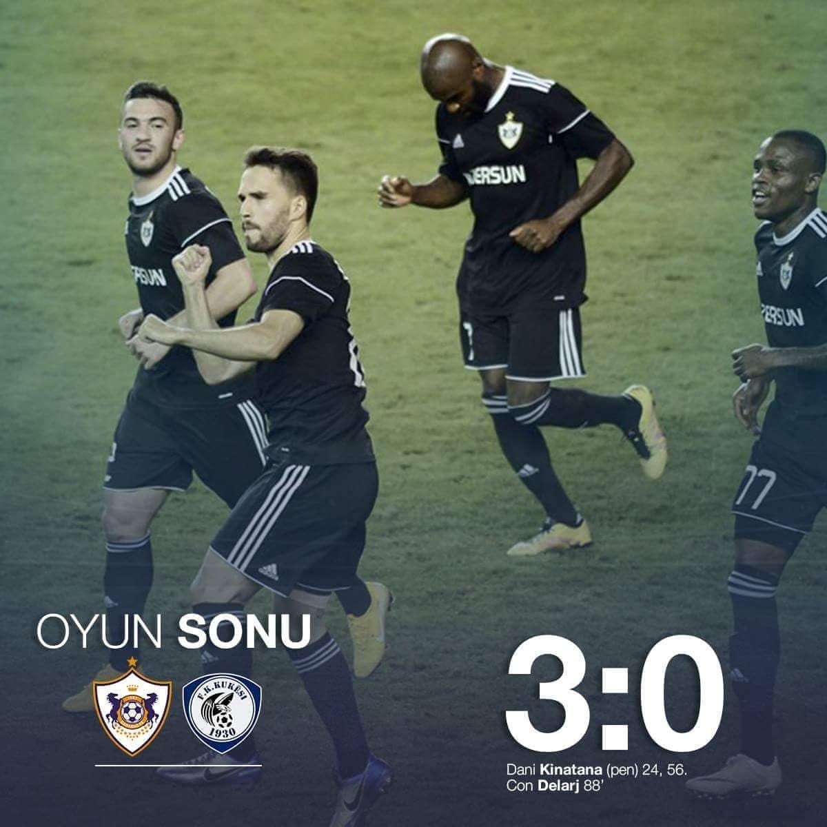 <b>F.K. Qarabag 3-0 Kukësi: </b>Dani Quintana (x2) y Dzon Delarge fueron los encargados de anotar los goles del equipo de Azerbaiyán, que logró su pase a la tercera ronda previa. En la ida habían igualado por 0-0.