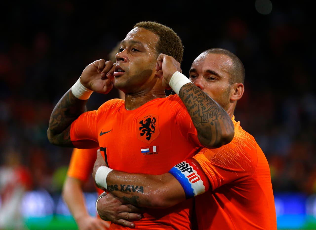 Esa fue la última celebración en cancha de Sneijder como jugador de la selección de Países Bajos.