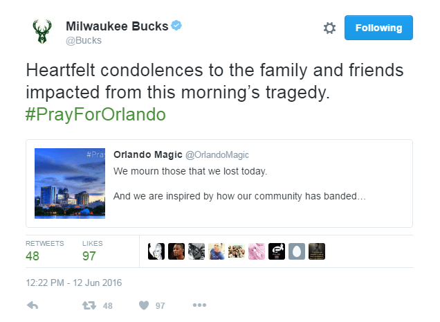 El deporte también lamenta ataque en Orlando