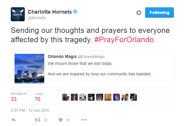 El deporte también lamenta ataque en Orlando