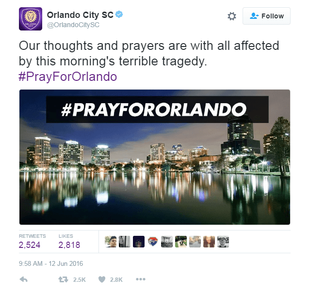 El deporte también lamenta ataque en Orlando