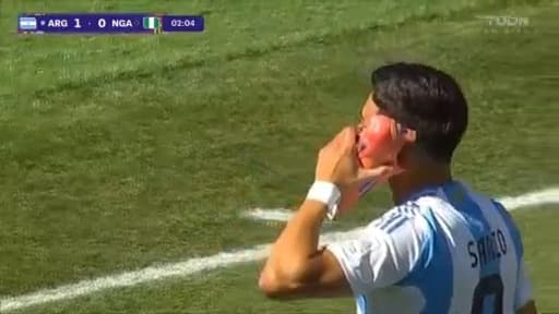 ¡Gol de Argentina! Sarco sigue imparable y ya puso al frente a la albiceleste en apenas minuto y medio de juego