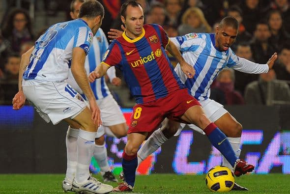 Málaga descontó, pero el Barcelona seguía atacando.