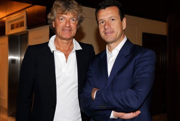 Antognoni y Dunga posaron para las cámaras.