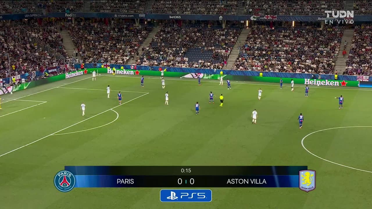 ¡Por la gloria! Ya se juega la Supercopa de la UEFA entre PSG y Aston Villa
