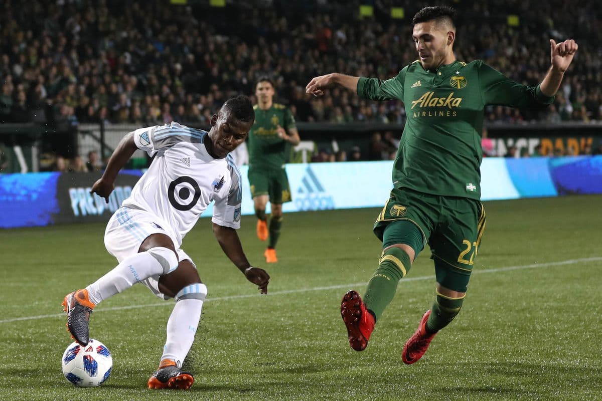 Carlos Darwin Quintero, en acción frente a Portland Timbers.