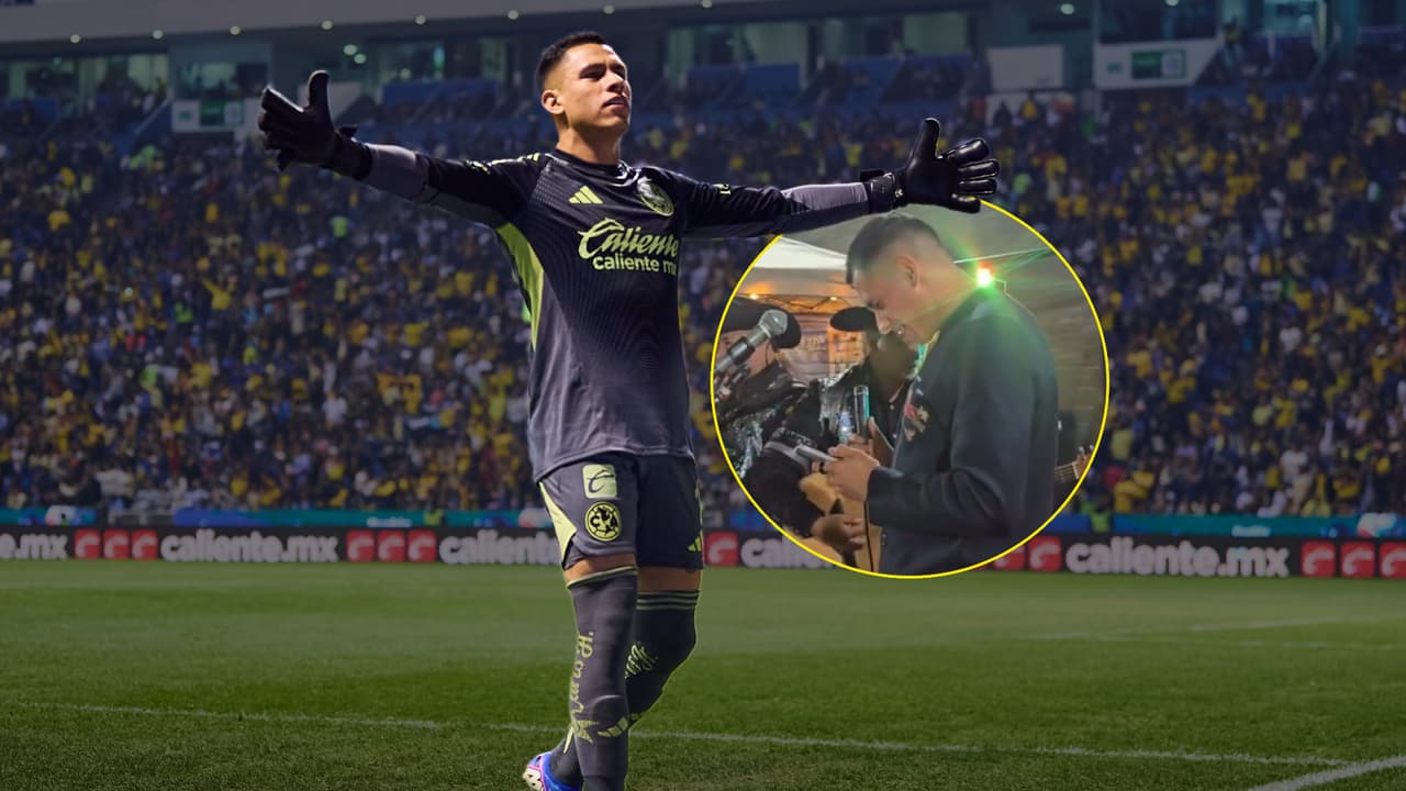 El portero del América, Luis Ángel Malagón, se avienta palomazo en su cumpleaños