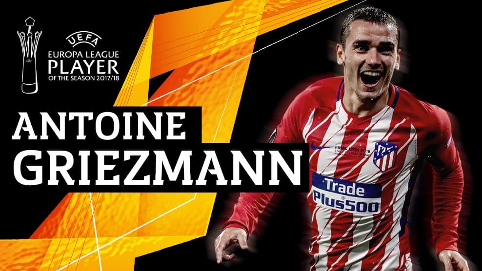Griezmann fue designado como el Mejor Jugador de la Europa League
