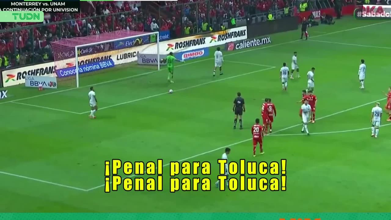 ¡Penal para Toluca! El árbitro no duda y señala la pena máxima
