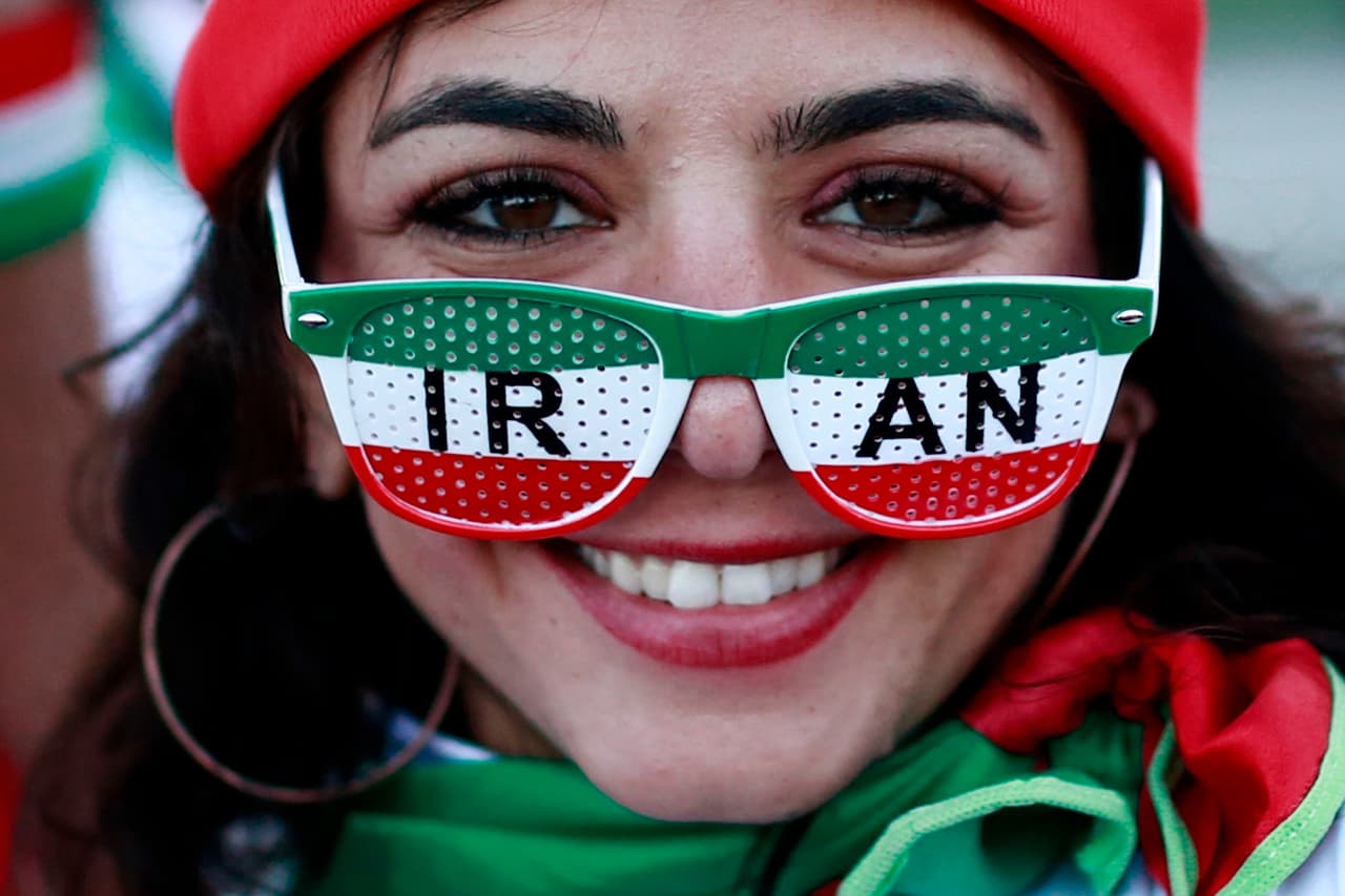 An Iranian supporter is seen outside the stadium ahead of the Russia 2018 World Cup Group B football match between Iran and Spain at the Kazan Arena in Kazan on June 20, 2018. (Photo by Benjamin CREMEL / AFP) / RESTRICTED TO EDITORIAL USE - NO MOBILE PUSH ALERTS/DOWNLOADS (Photo credit should read BENJAMIN CREMEL/AFP/Getty Images)