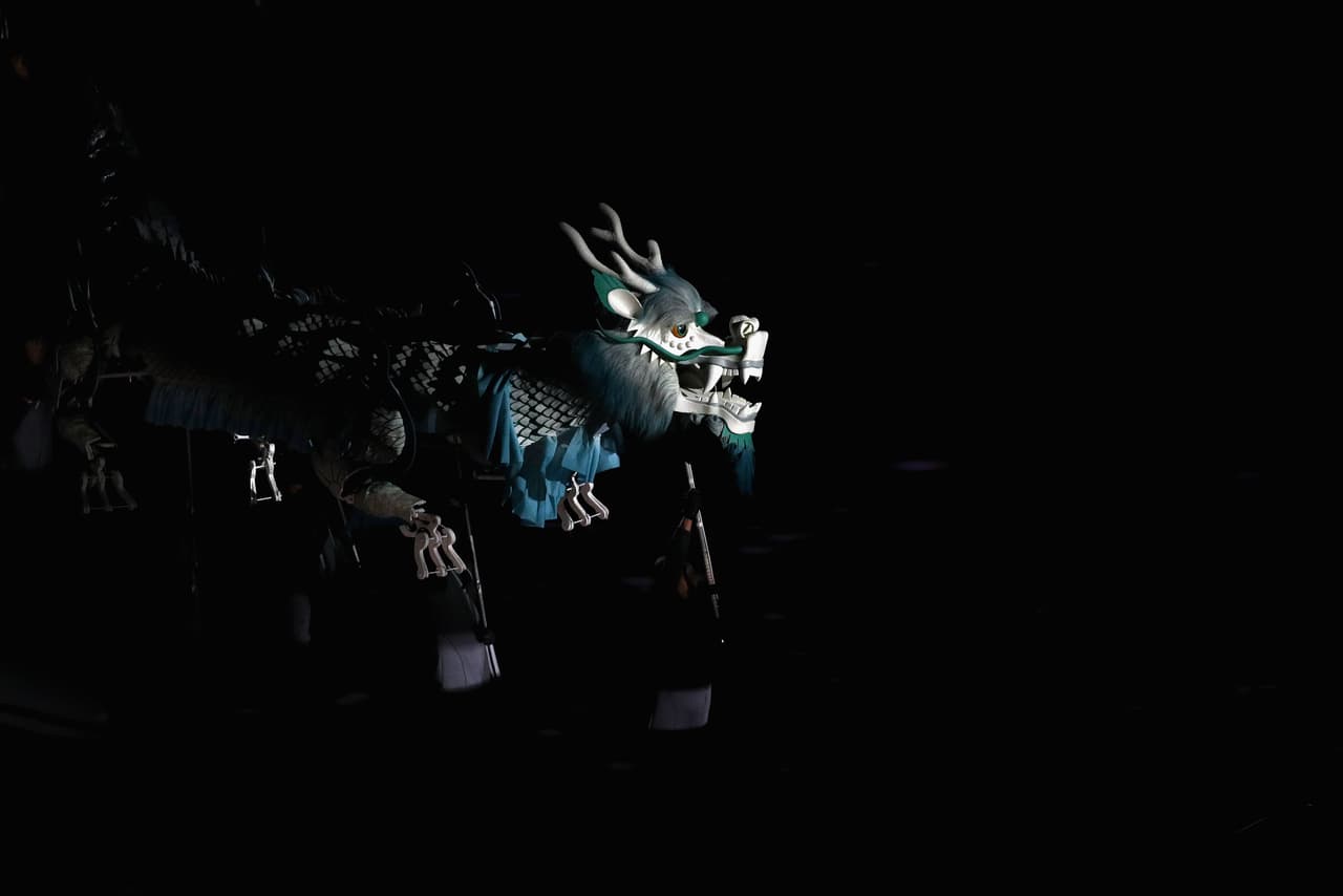 Animales mitológicos, como el dragón, fueron protagonistas de los bailes y presentaciones.