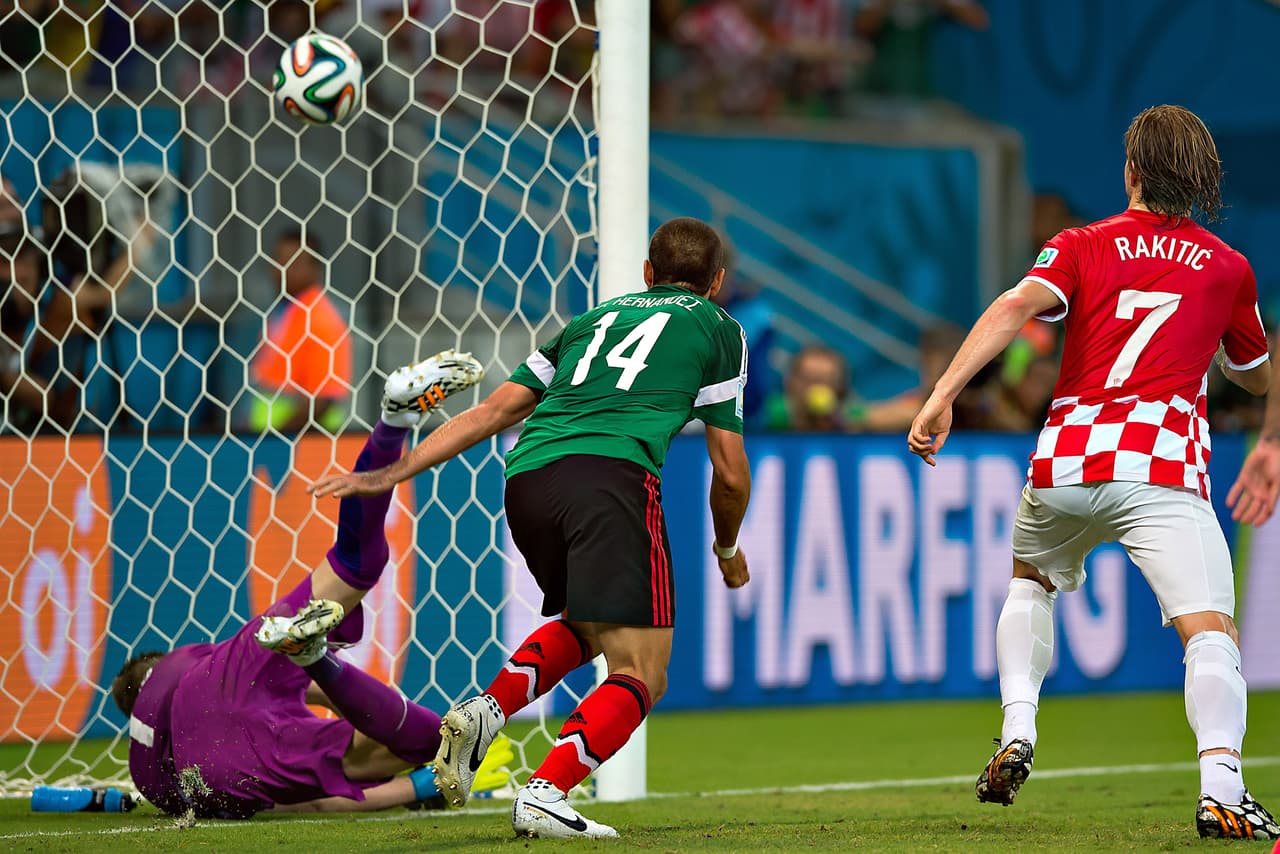 En el Mundial de Brasil 2014 y en un amistoso, 'Chicharito' le marcó a Croacia.