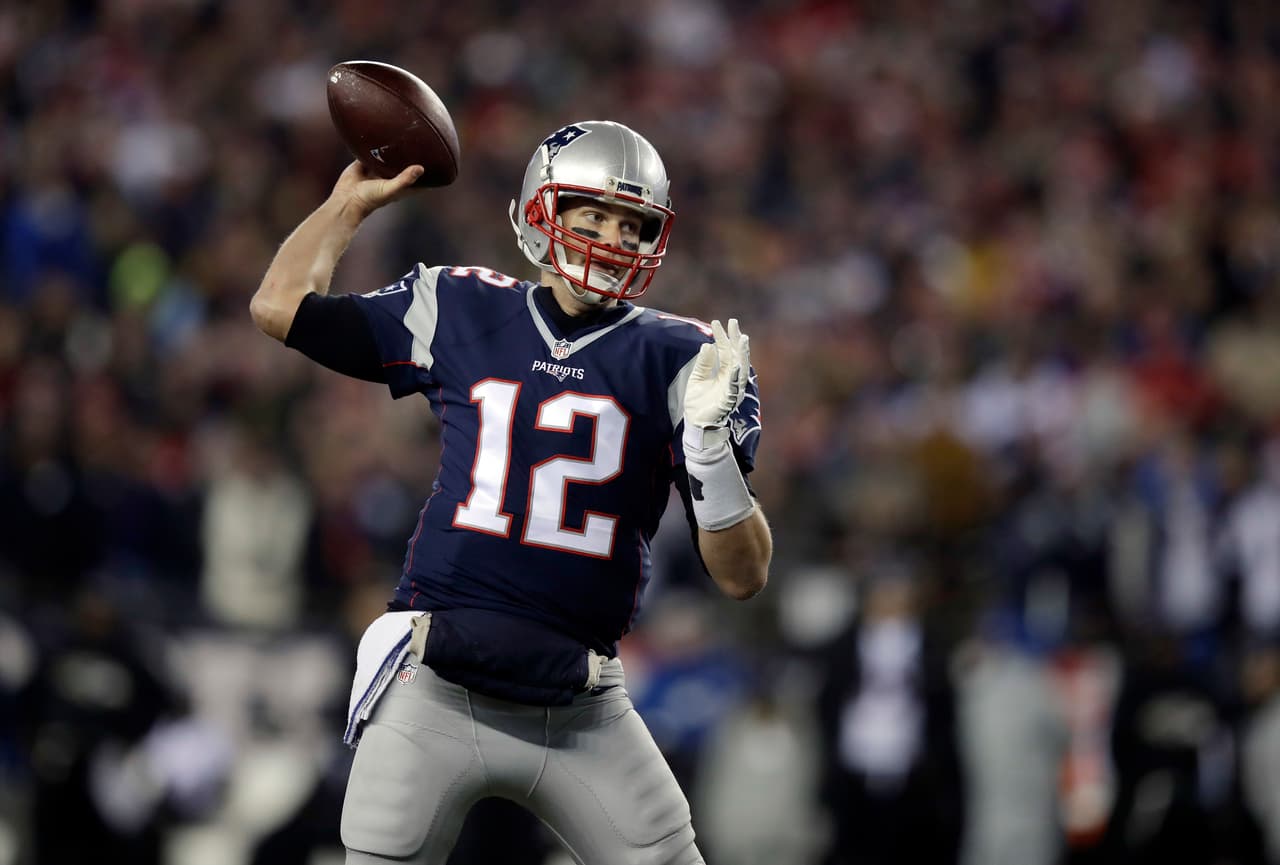 New England Patriots quarterback Tom Brady passes against the Baltimore Ravens during the first half of an NFL football game, Monday, Dec. 12, 2016, in Foxborough, Mass. (AP Photo/Charles Krupa)