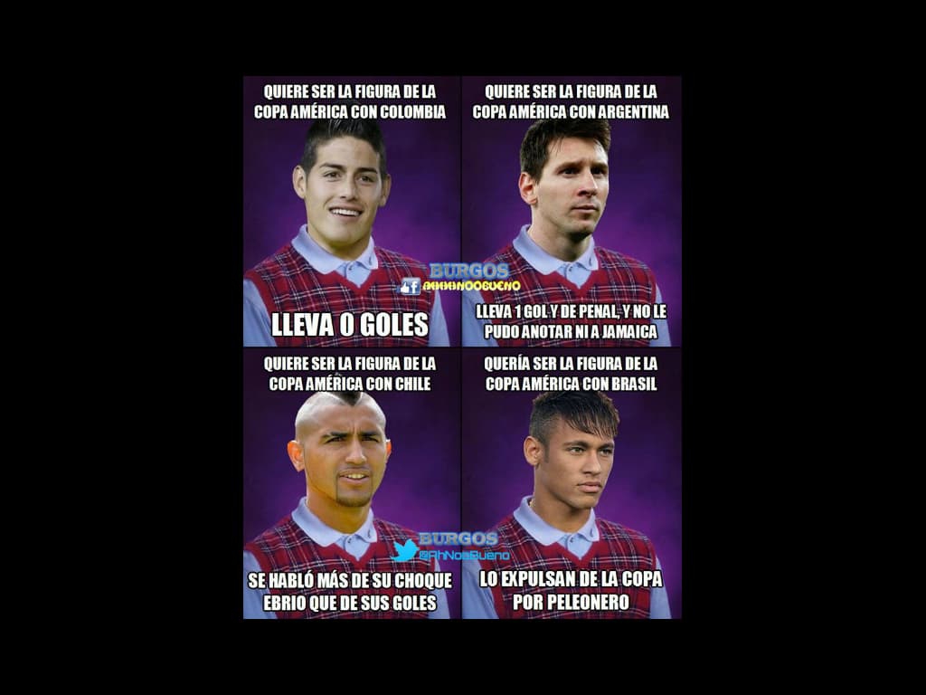 La eliminación de México, el error Jamaica-África de Cavani, el choque de Arturo Vidal y la selfie con Messi fueron los temas de burla de lo que va en Chile 2015.