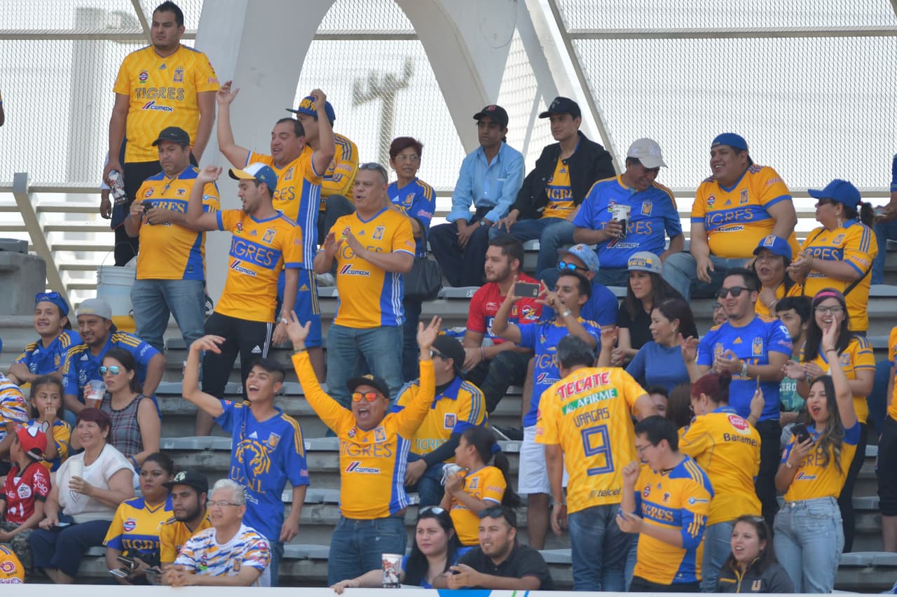 Una muy buena presencia de público de Tigres llegó al Estadio Universitario BUAP para el encuentro por la Jornada 14 del 
<a href="https://www.univision.com/deportes/futbol/liga-mx/*">Clausura 2019</a>.