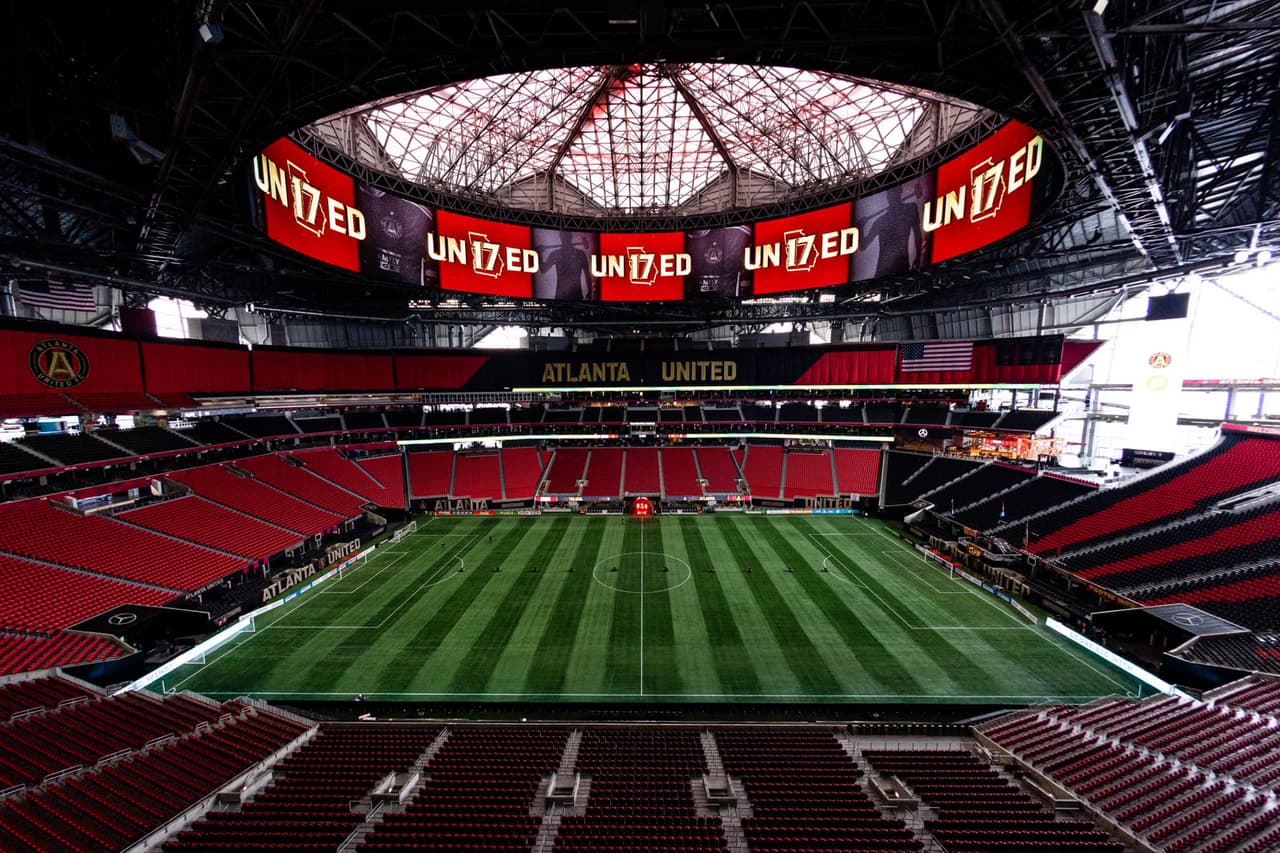 El Mercedes-Benz Stadium se prepara para la temporada 2023 de la MLS.