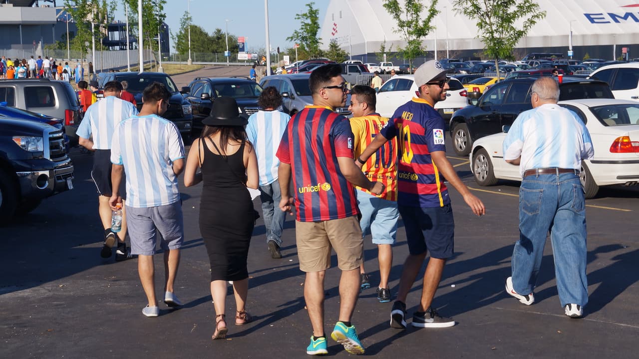 Foxborough destató su alegría en el duelo entre Argentina y Venezuela por los cuartos de final de la Copa América Centenario.