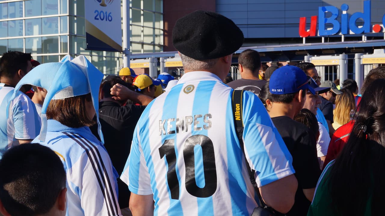 Foxborough destató su alegría en el duelo entre Argentina y Venezuela por los cuartos de final de la Copa América Centenario.
