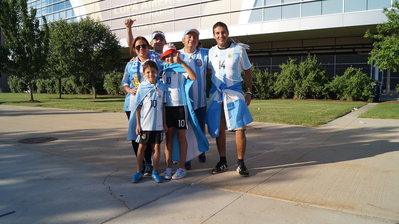 Foxborough destató su alegría en el duelo entre Argentina y Venezuela por los cuartos de final de la Copa América Centenario.