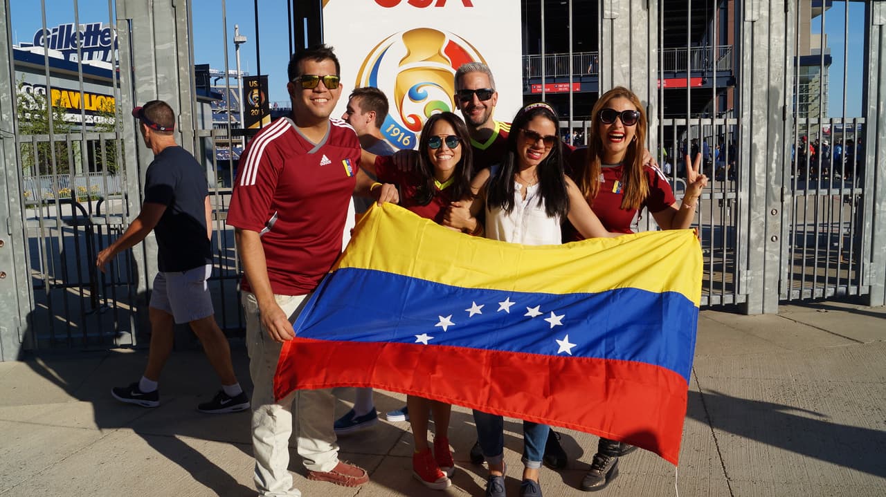 Foxborough destató su alegría en el duelo entre Argentina y Venezuela por los cuartos de final de la Copa América Centenario.