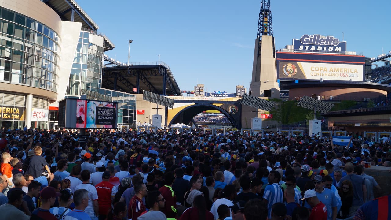 Foxborough destató su alegría en el duelo entre Argentina y Venezuela por los cuartos de final de la Copa América Centenario.