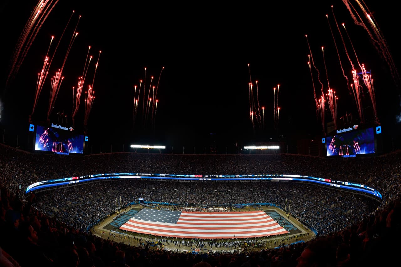 Magnífica toma del Bank of America Stadium, casa de los Panthers.