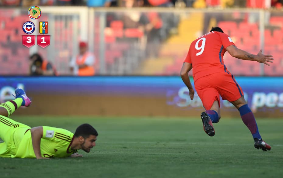 Chile impuso su ‘Monumental’ fútbol para vencer 3-1 a la ‘Vinotinto’