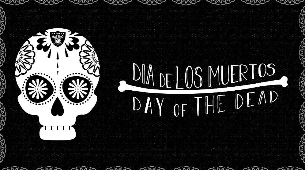 Con gran presencia y aceptación en México los Oakland Raiders tampoco pudieron faltar con su participación en el Día de los Muertos.