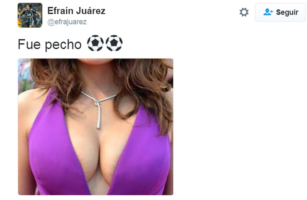 Tuit de Efráin Juárez