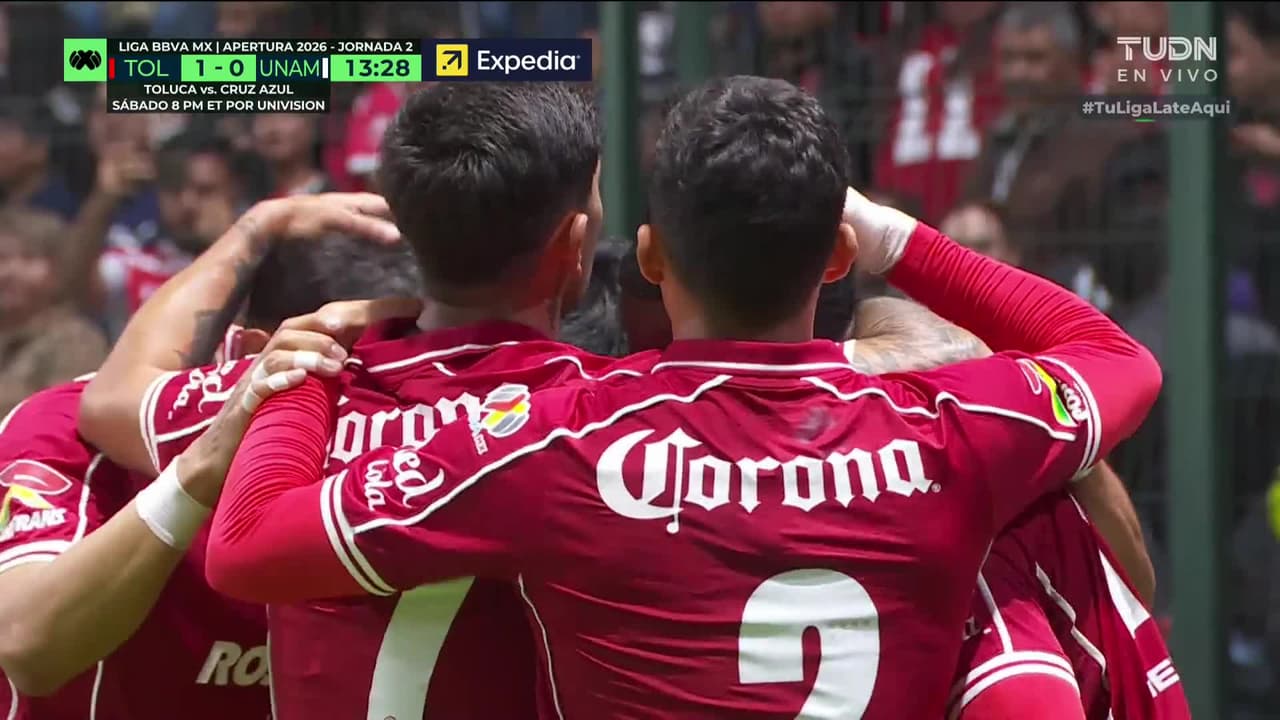 ¡Gol del Toluca! Price abre el marcador ante Pumas