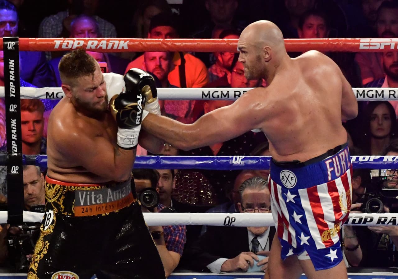 Tyson Fury y Tom Schwarz.