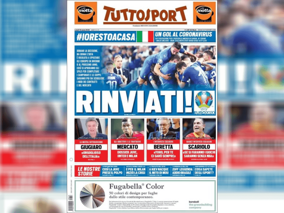 Titulares italianos.