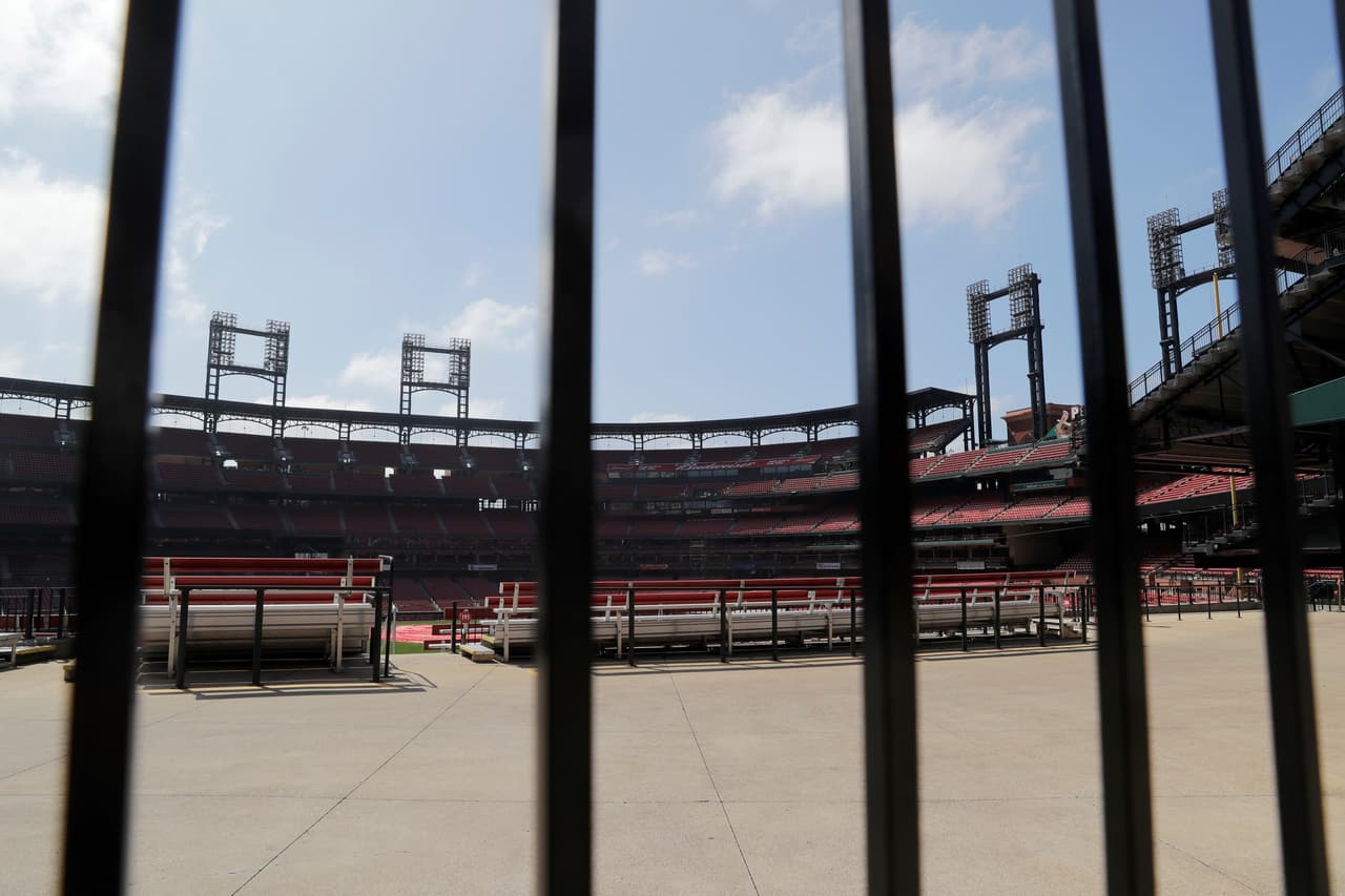 Dentro del Busch Stadium.