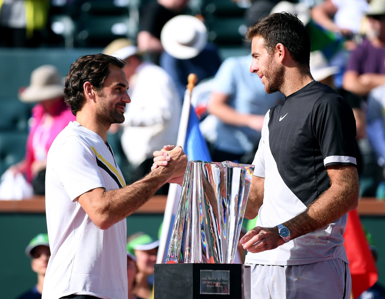 Este 2018, Del Potro se presenta como el gran rival de Federer al llegar con el impulso de haber ganado, precisamente ante el suizo, su primer título en Indian Wells.