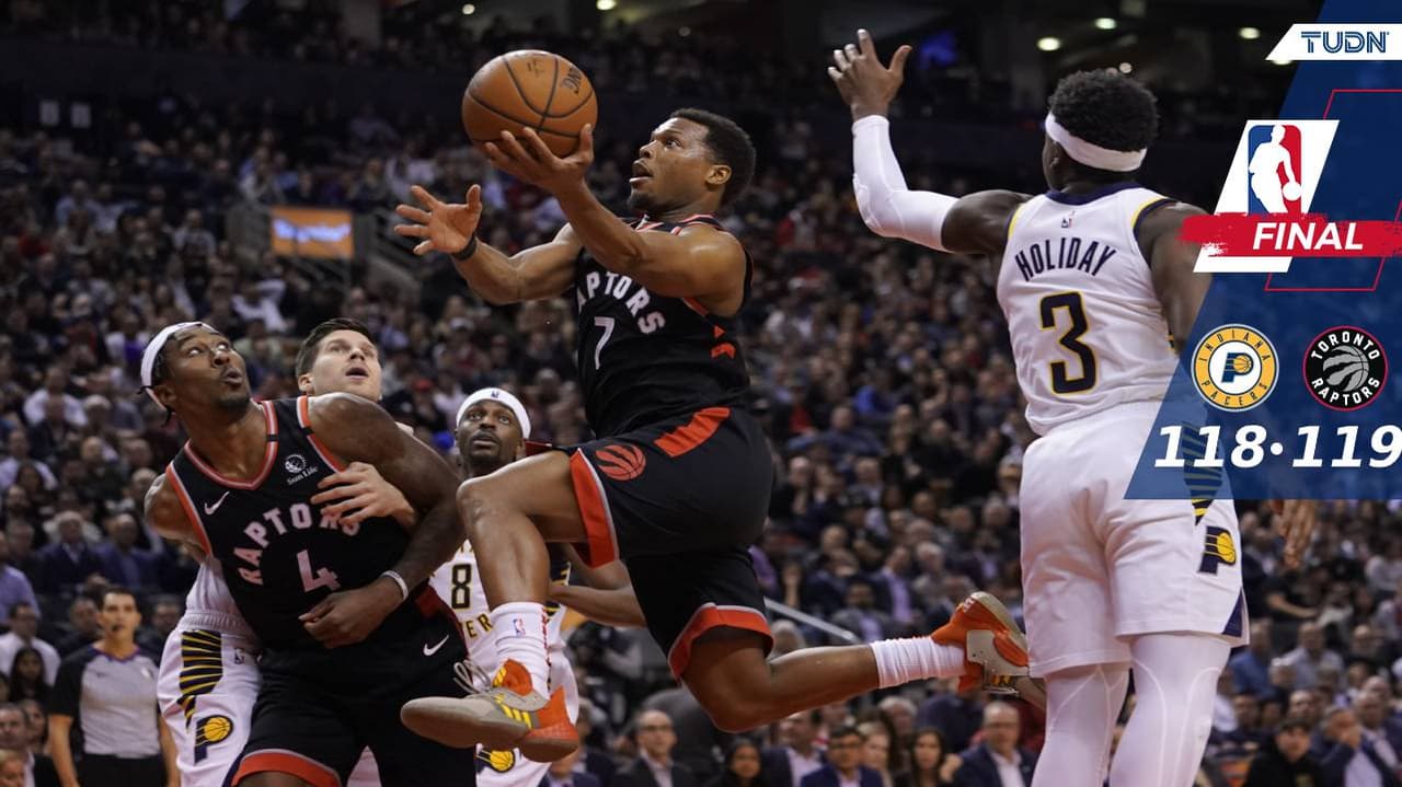 Los Raptors superaron con las uñas a los Pacers pero llegan a su 12do triunfo seguido.