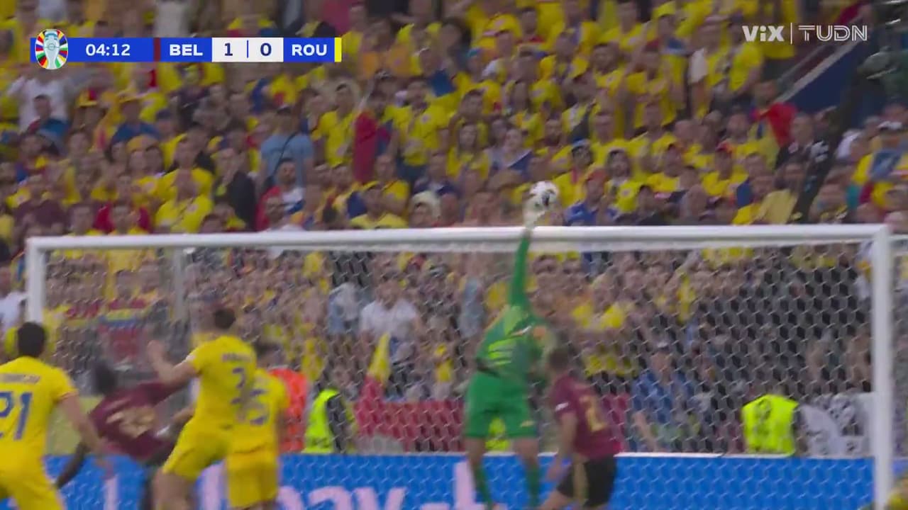 ¡Rumania responde de inmediato! Cabezazo de Burca y Casteels salva a Bélgica