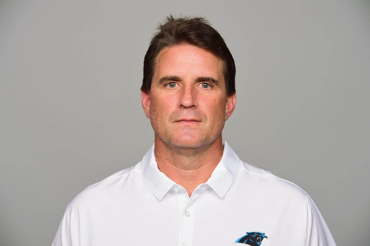 This is a 2017 photo of Mike Shula of the Carolina Panthers NFL football team. This image reflects the Carolina Panthers active roster as of Thursday, May 4, 2017 when this image was taken. (AP Photo)