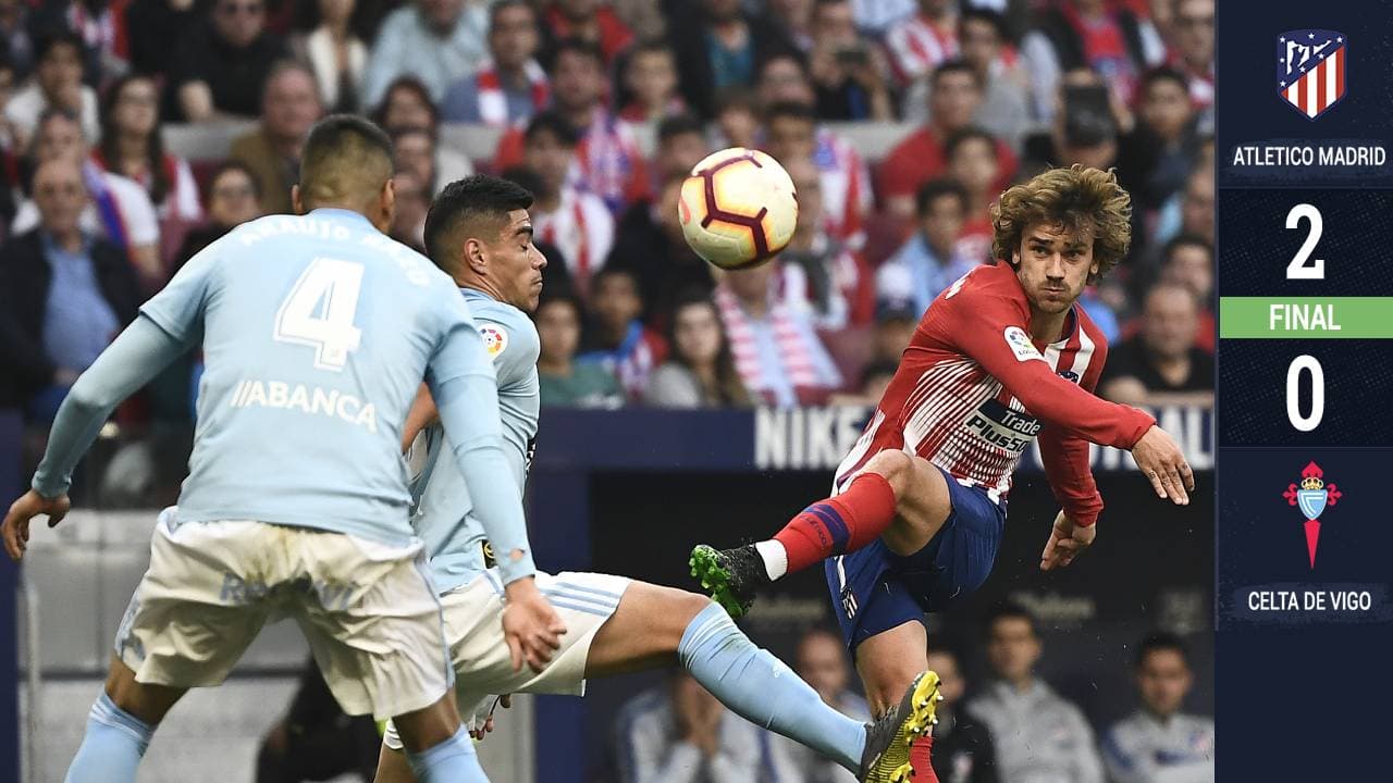 Una gran noche de Griezmann acerca a Néstor Araujo y al Celta a los puestos de descenso