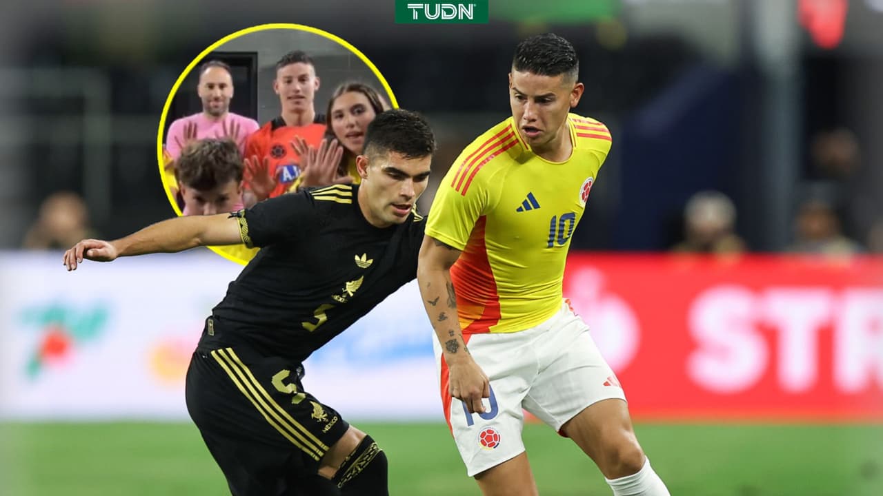Se revela efusivo festejo de James Rodríguez tras golear a México